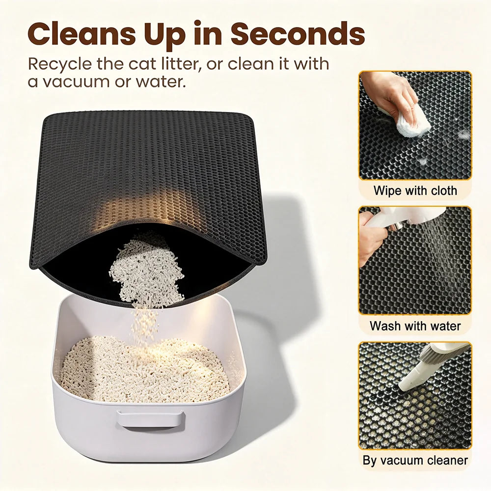 Double-Layer Waterproof Cat Litter Trapping Mat