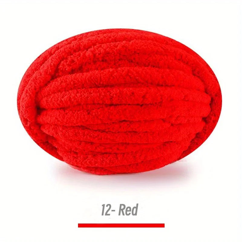 Extra Thick Hand-Knitted Chunky Yarn Blanket