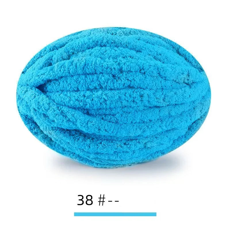 Extra Thick Hand-Knitted Chunky Yarn Blanket
