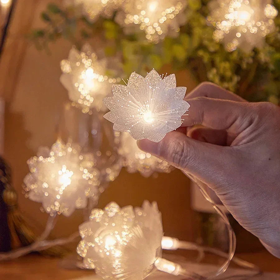 LED Fiber Optic Fairy Lights – Battery Operated Christmas Garland