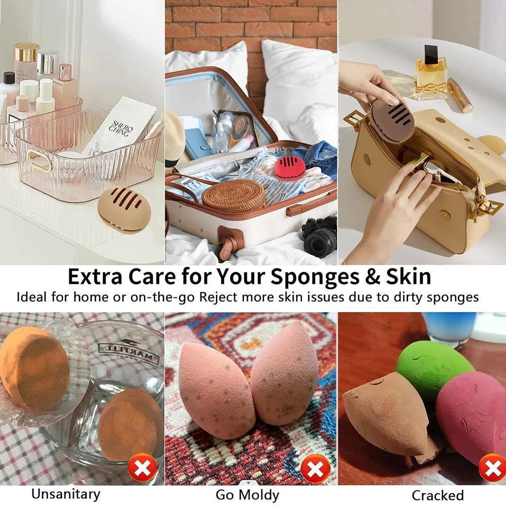 Silicone Makeup Sponge Holder & Travel Case