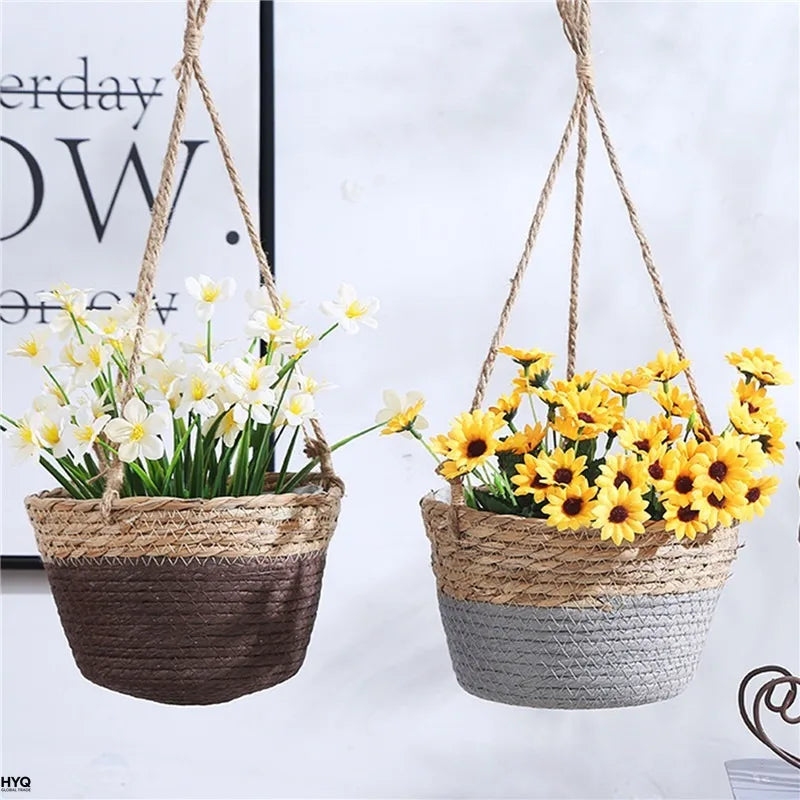 Macrame Hanging Plant Basket for Indoor & Outdoor Decor