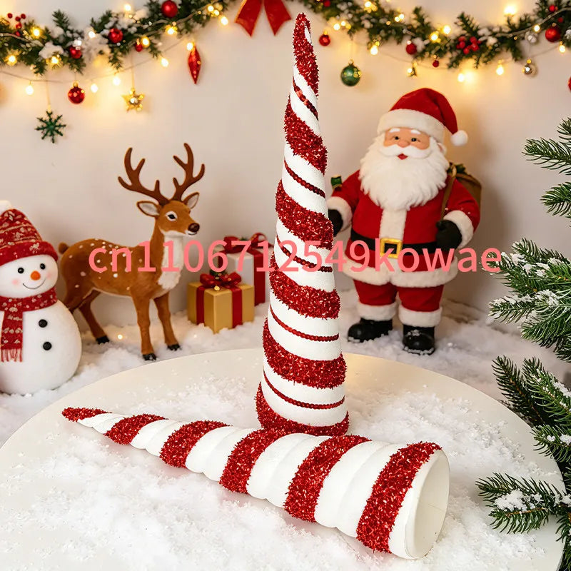 Christmas Conical Tree Tower V-Shaped Tabletop Decoration