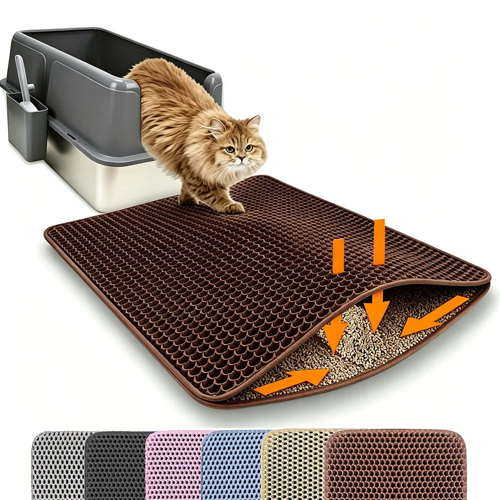 Double-Layer Waterproof Cat Litter Trapping Mat