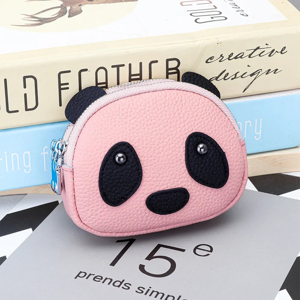 Women's Round Mini Coin Purse with Double Zipper