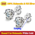 Women's Sparkling Round Stud Earrings