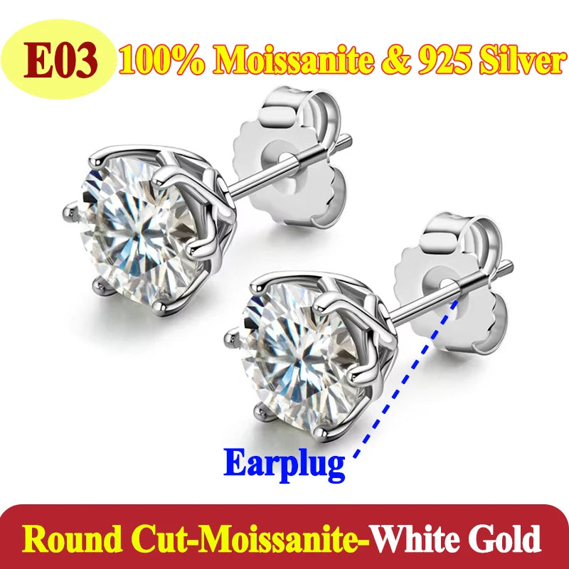 Women's Sparkling Round Stud Earrings