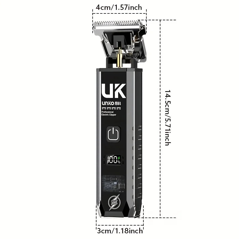 Professional Cordless Hair Clipper, Rechargeable Electric Hair Trimmer