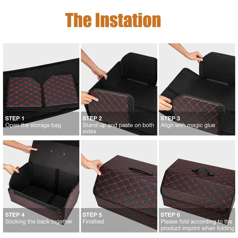 Large Capacity Car Trunk Organizer – Foldable Storage Box