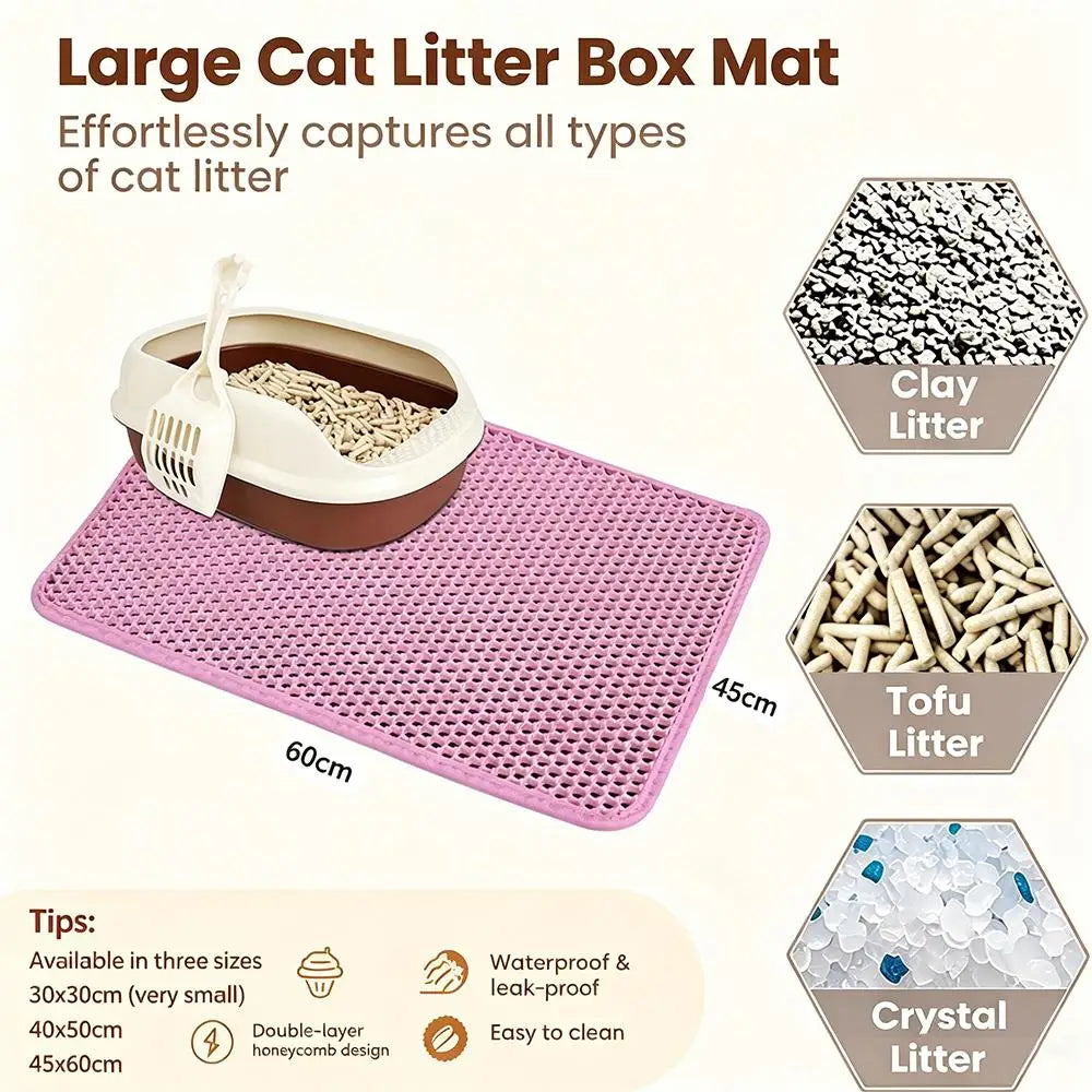 Double-Layer Waterproof Cat Litter Trapping Mat