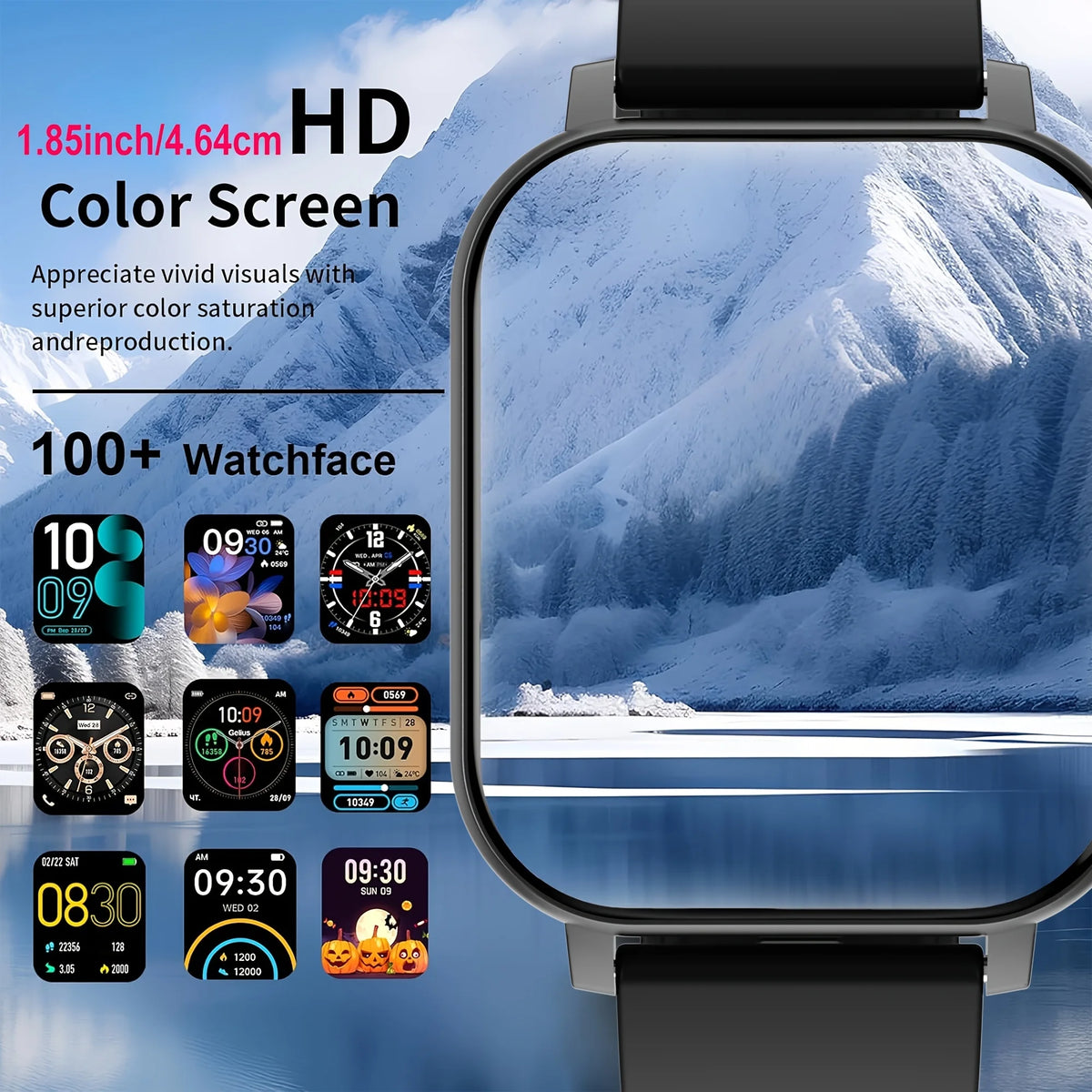 1.83" Full-Screen Touch Smart Watch – Fitness & Activity Tracker