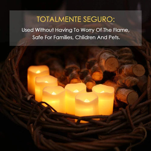 24-Piece Flameless LED Tea Light Candles – Warm White
