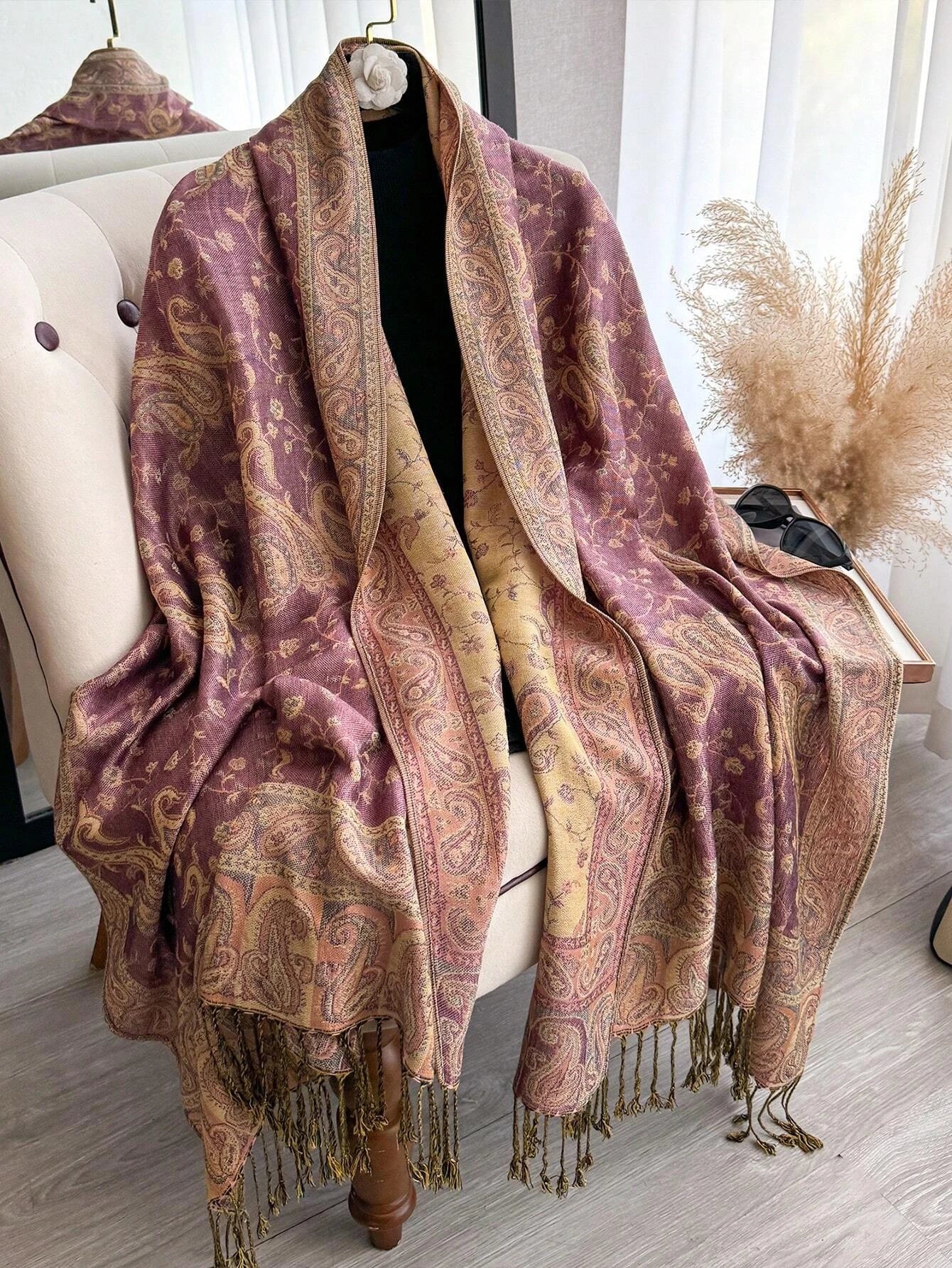 Women's Bohemian Paisley Pashmina Shawl & Wrap Scarf