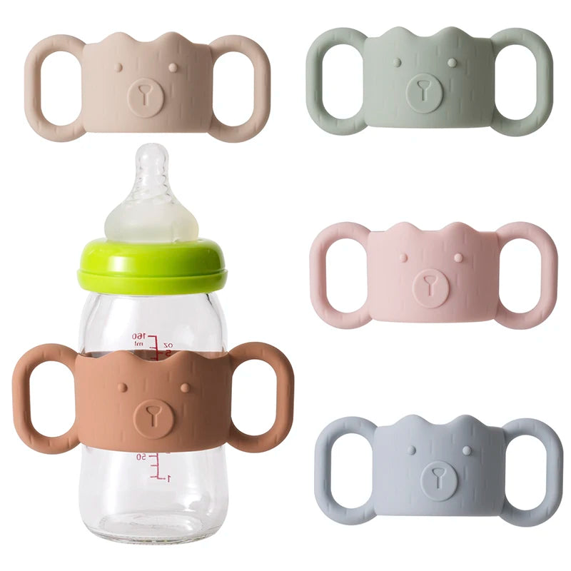 Silicone Baby Bottle Handles – Easy-Grip Training Holder for Baby Bottles