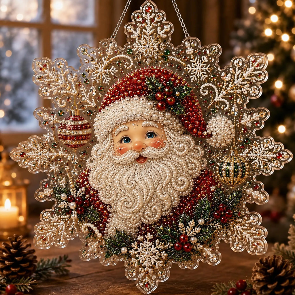 Santa Claus Diamond Painting Kit – Christmas DIY Wall Art