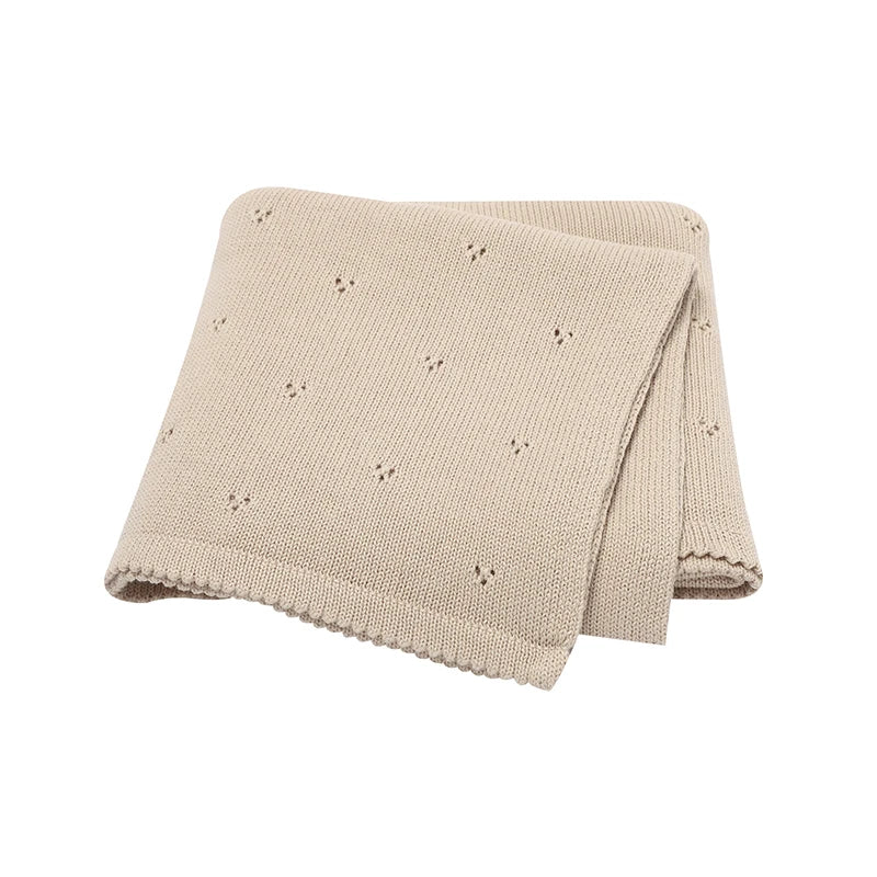 Soft Cotton Knit Baby Blanket – Cozy Newborn & Infant Receiving Blanket