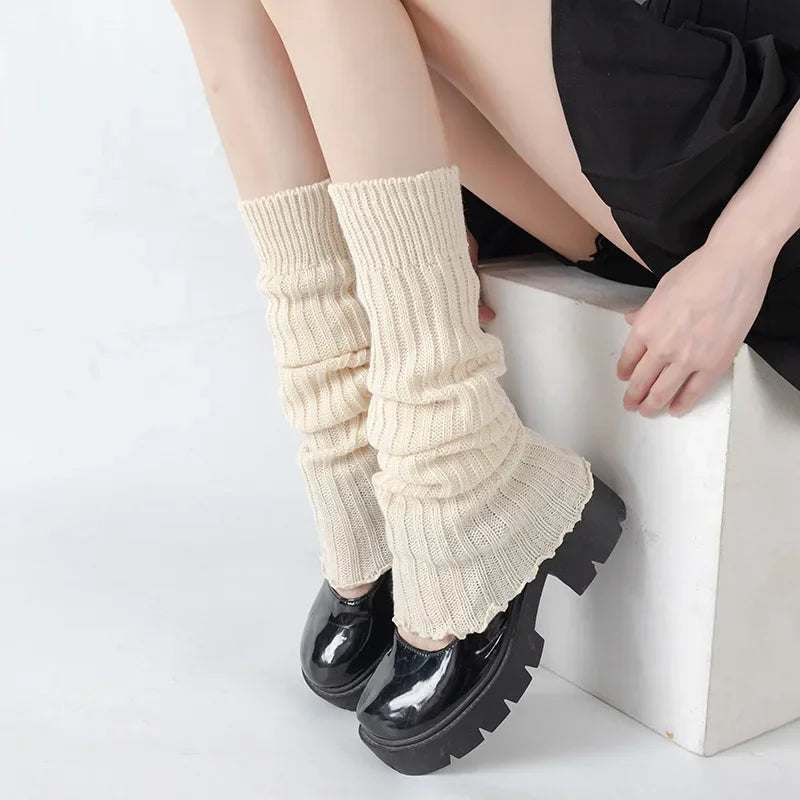 Women's Knitted Leg Warmers – Soft Cozy Winter Boot Socks