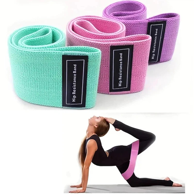 Fabric Resistance Bands for Legs & Glutes – Non-Slip Workout Bands