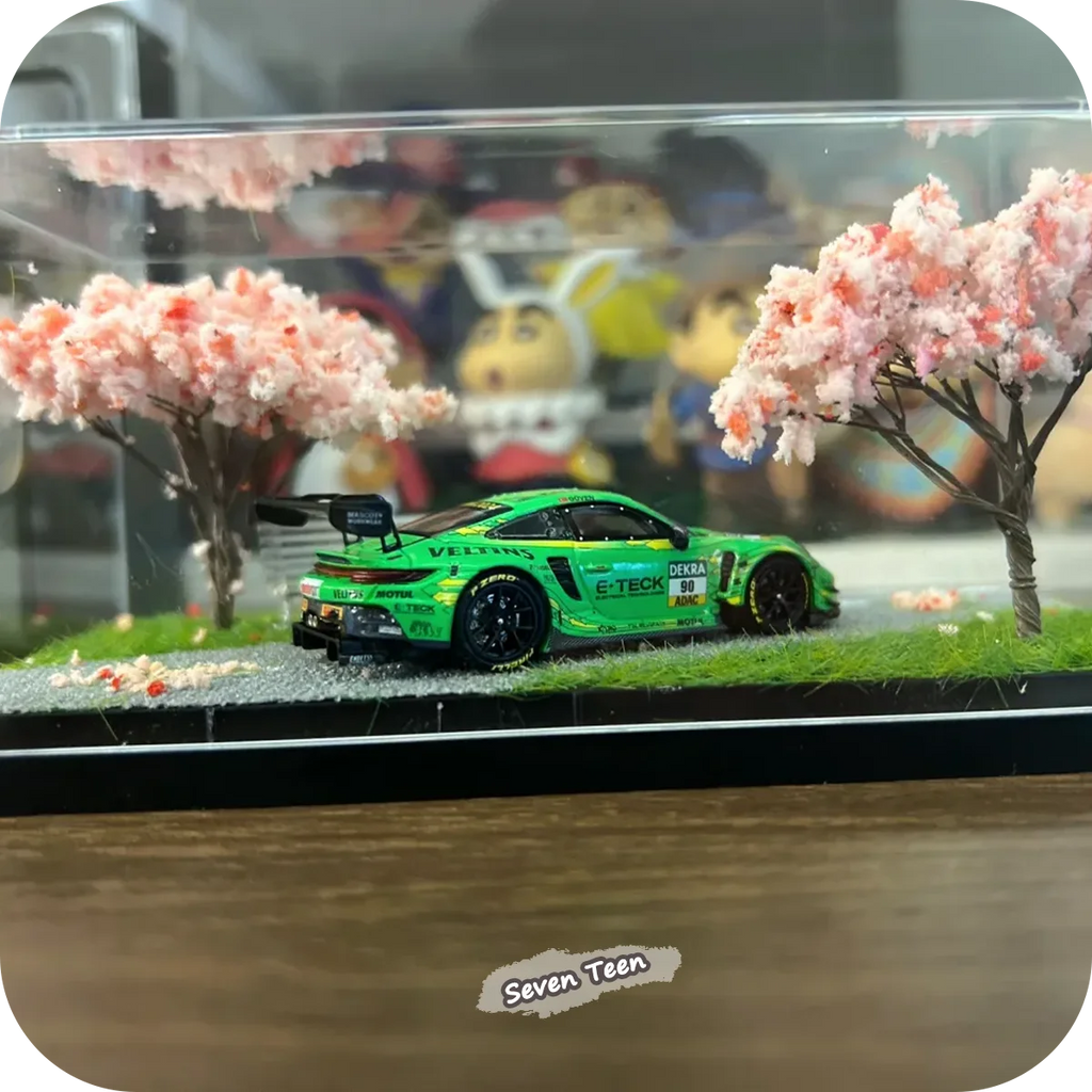 Cherry Blossom Miniature Display Box – Japanese Scene Home Decor