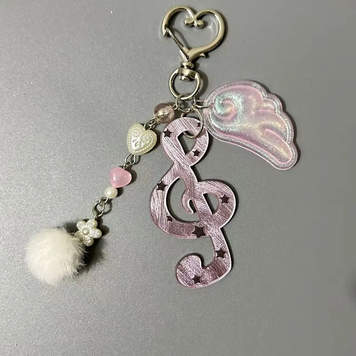 Kawaii Retro Music Note Keychain – Cute Bag Charm