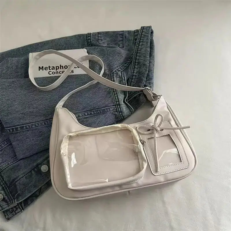 Women's Transparent Printed Casual Tote Bag