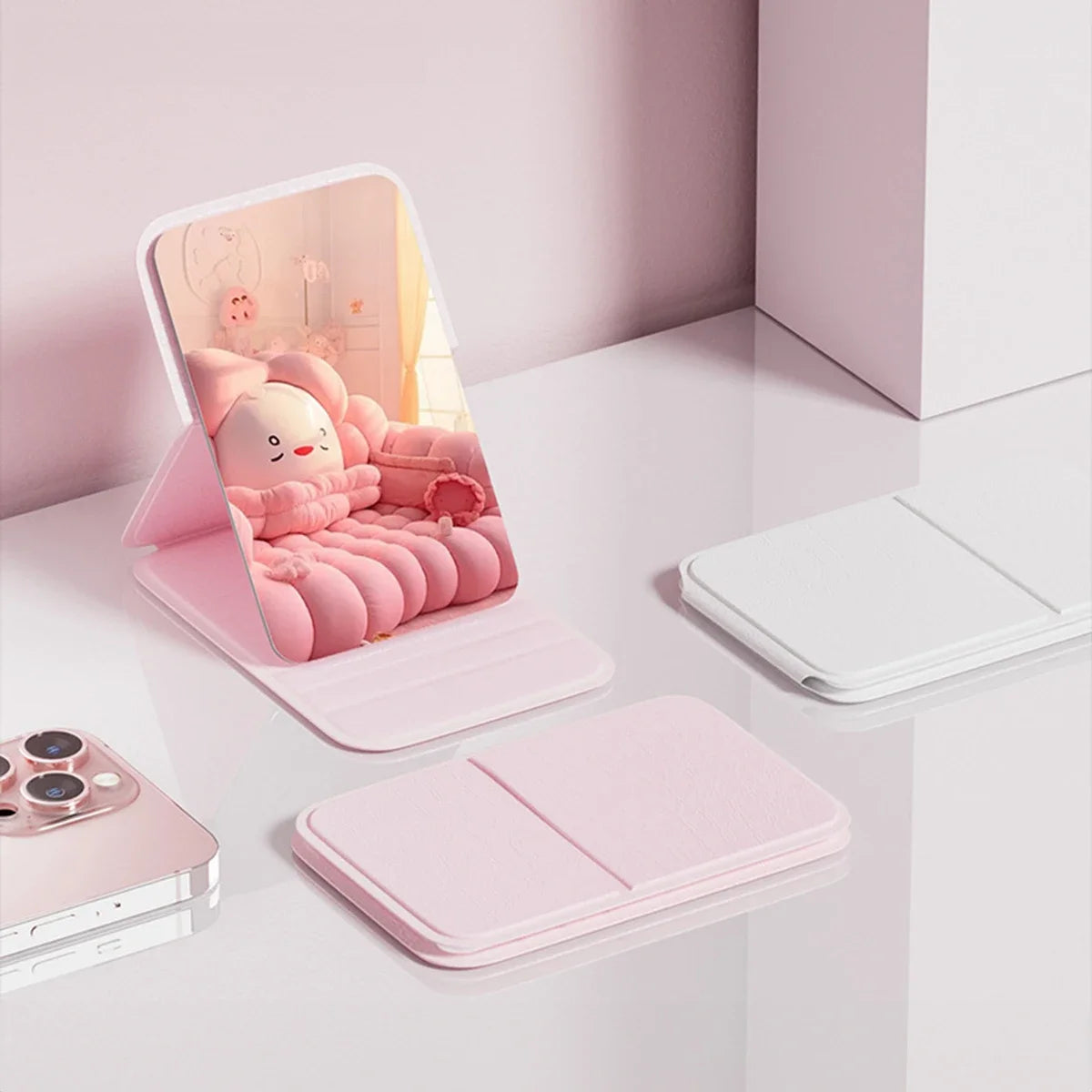 Portable Folding Makeup Mirror for Travel & Vanity