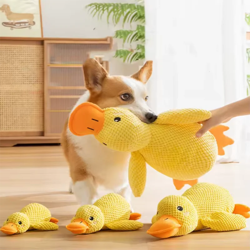 Soft Duck Plush Squeaky Toy for Dogs