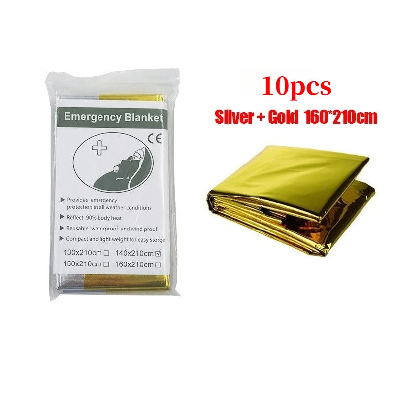 Emergency Thermal Poncho Blanket – Lightweight Foldable Outdoor Survival Cover