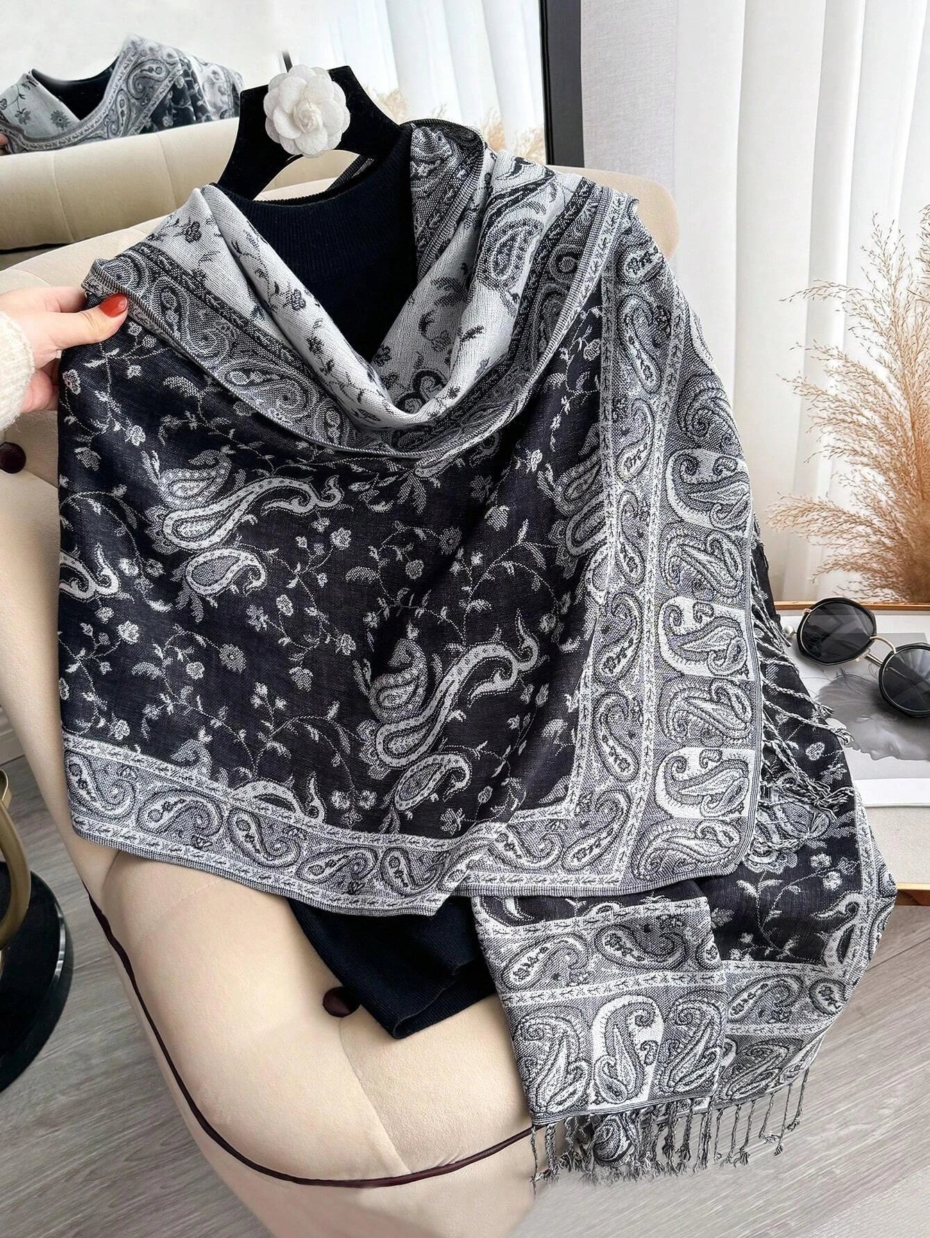 Women's Bohemian Paisley Pashmina Shawl & Wrap Scarf