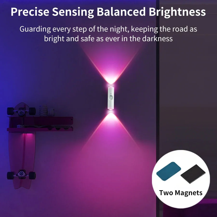 Rechargeable Motion Sensor LED Night Light – 7-Color Wireless Wall Lamp