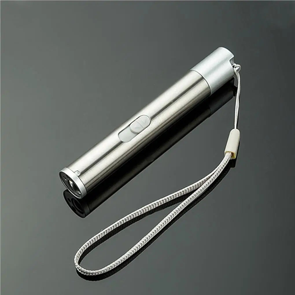 USB Rechargeable 3-in-1 Pointer Light – Portable Flashlight & UV Light