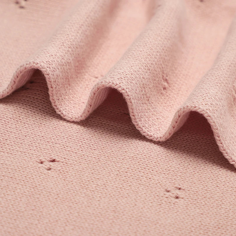 Soft Cotton Knit Baby Blanket – Cozy Newborn & Infant Receiving Blanket