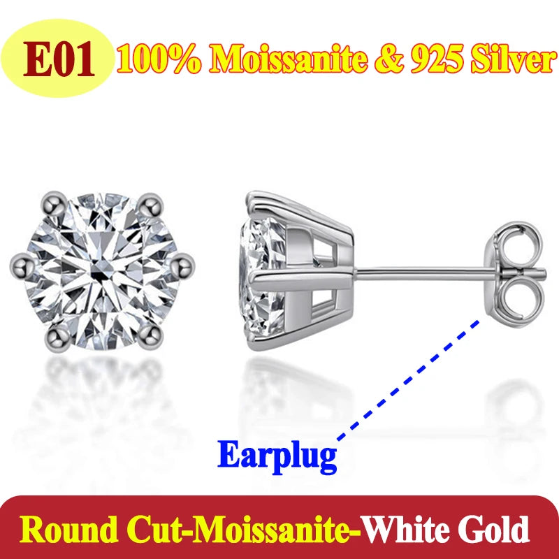 Women's Sparkling Round Stud Earrings