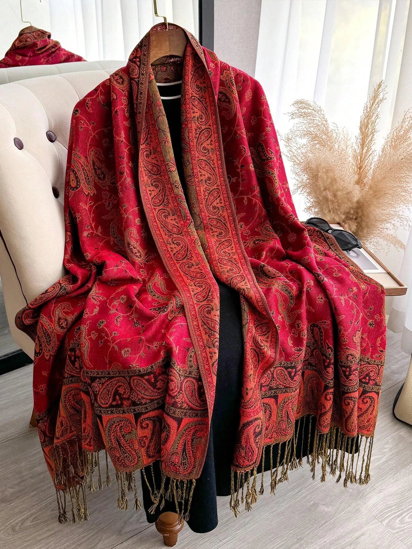 Women's Bohemian Paisley Pashmina Shawl & Wrap Scarf