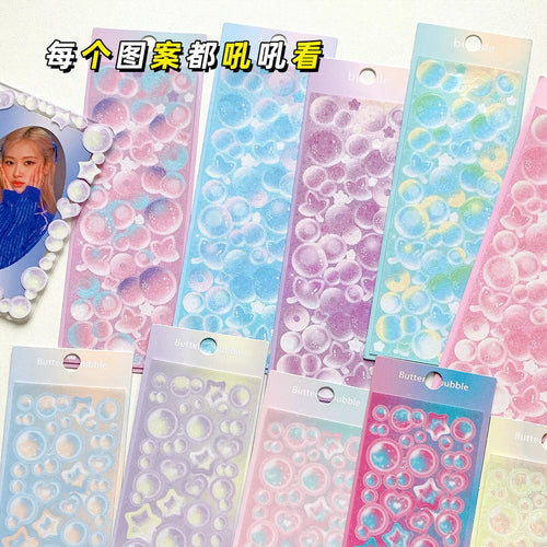12-Piece Korean Style Decorative Sticker Set for Journals & Planners