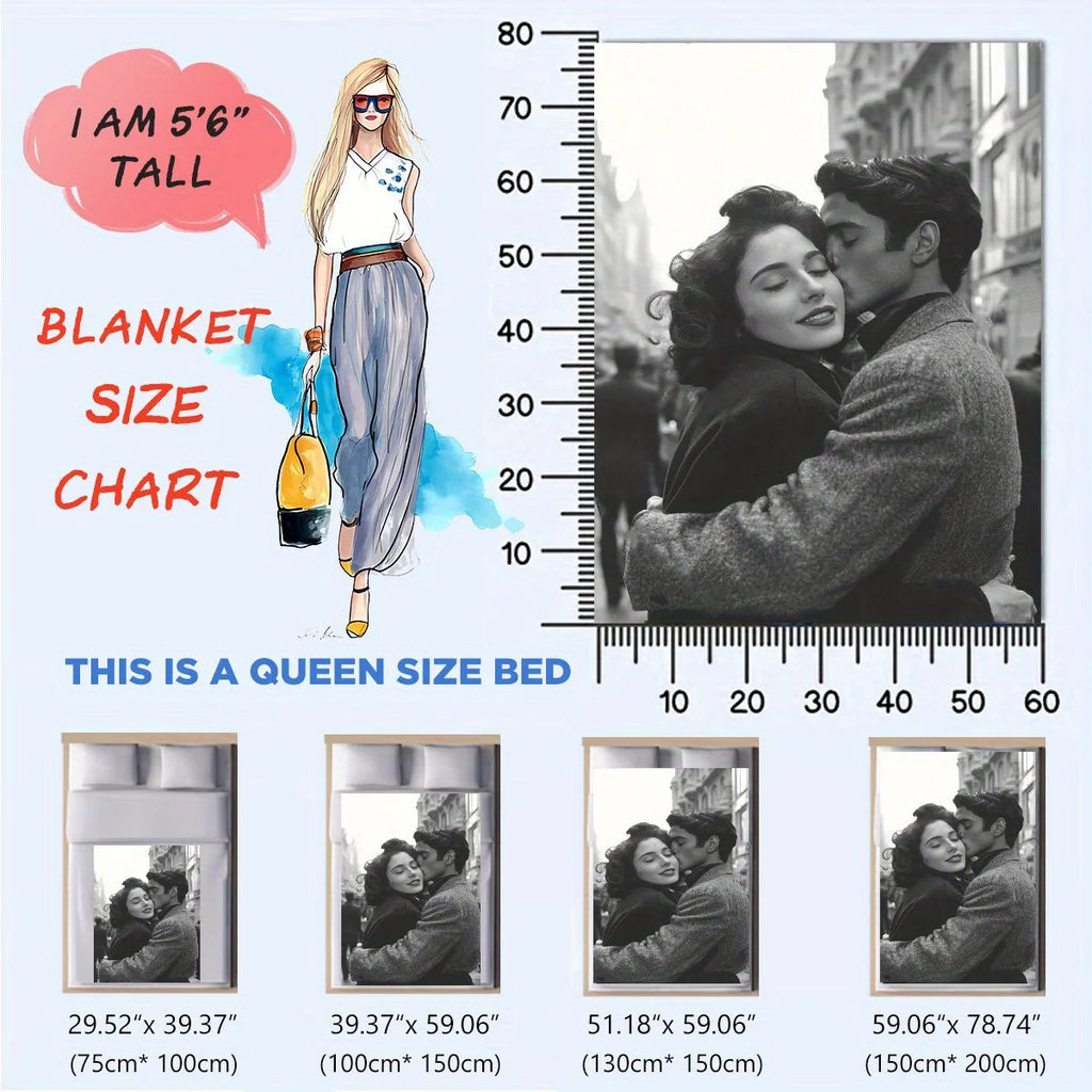 Personalized Photo Blanket – Custom Picture Flannel Throw Blanket