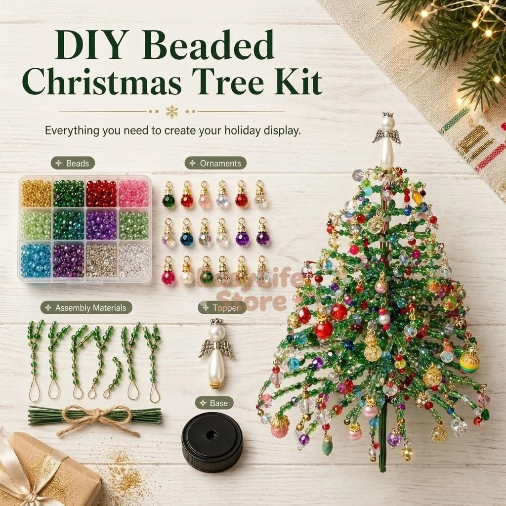 DIY Beaded Christmas Tree Kit – Handmade Holiday Decoration