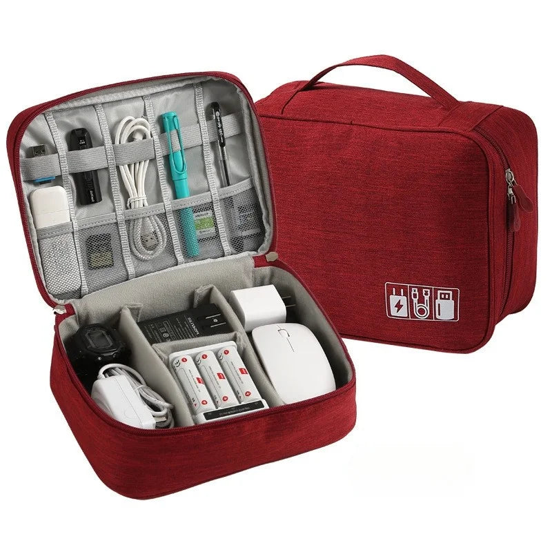 Waterproof Travel Cable Organizer Bag for Chargers & Electronic Accessories