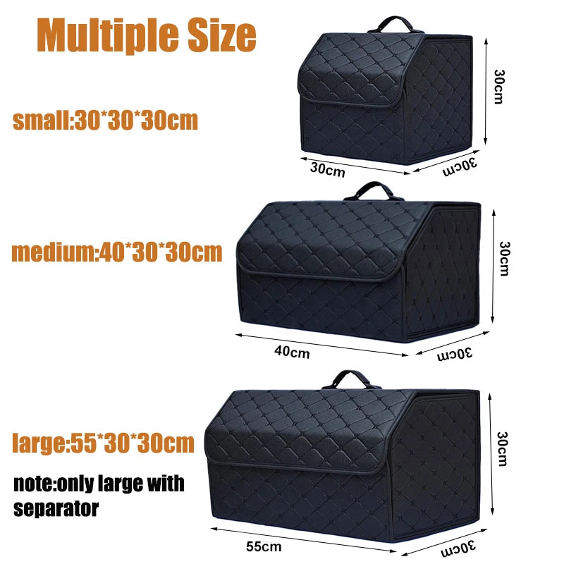 Large Capacity Car Trunk Organizer – Foldable Storage Box