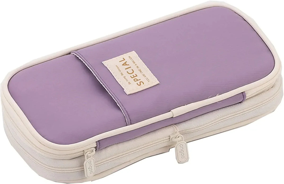 Macaron Color Large Capacity Double-Layer Pencil Case