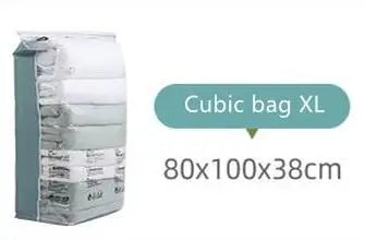 No-Pump Vacuum Storage Bags – Space-Saving Clothes & Bedding Organizer