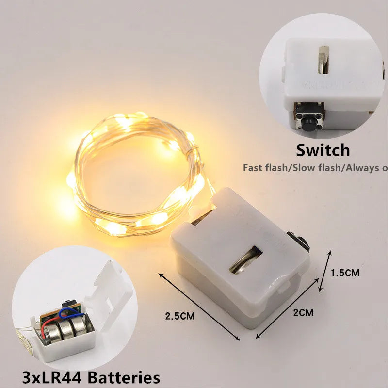 Battery Powered LED Fairy String Lights – Christmas & Holiday Decor