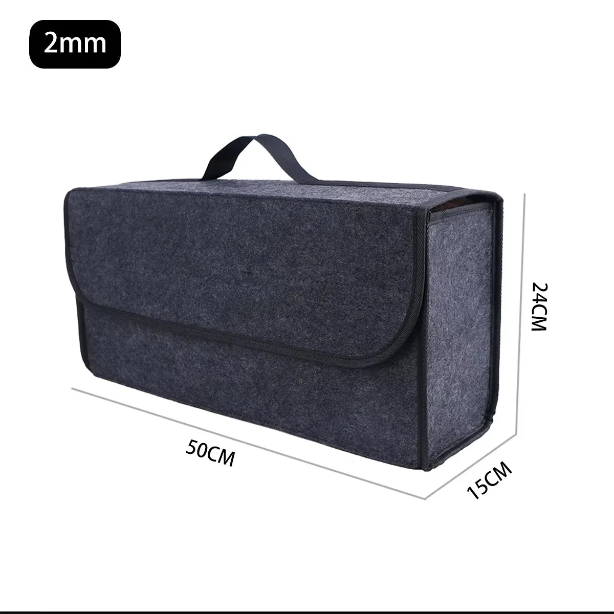 Car Trunk Felt Storage Box – Foldable Vehicle Organizer Bag