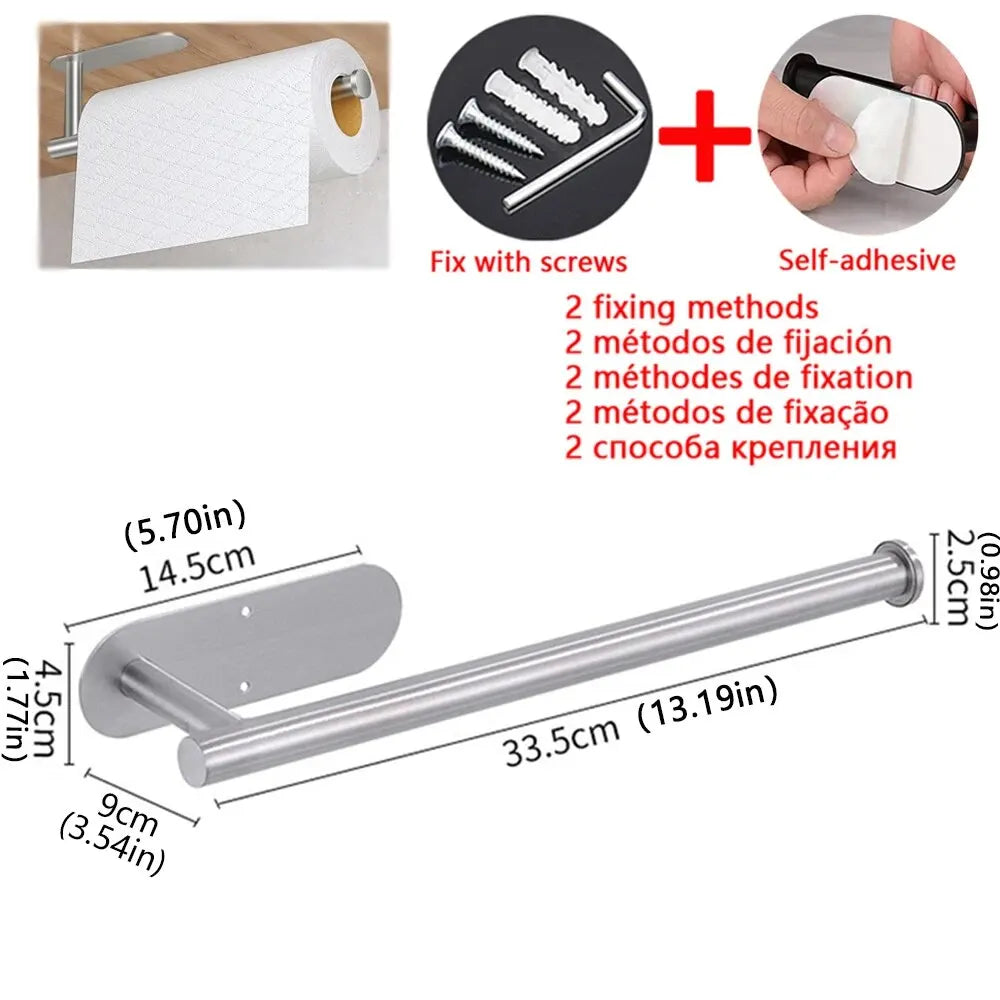 Adhesive Under Cabinet Paper Towel Holder