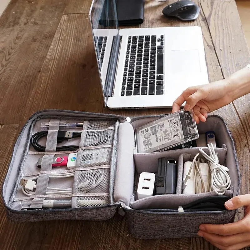 Waterproof Travel Cable Organizer Bag for Chargers & Electronic Accessories