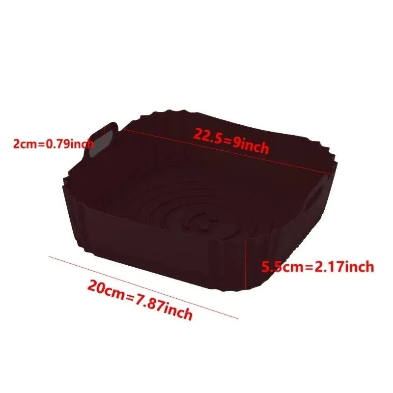 Reusable Silicone Air Fryer Liners – Non-Stick Cooking Basket