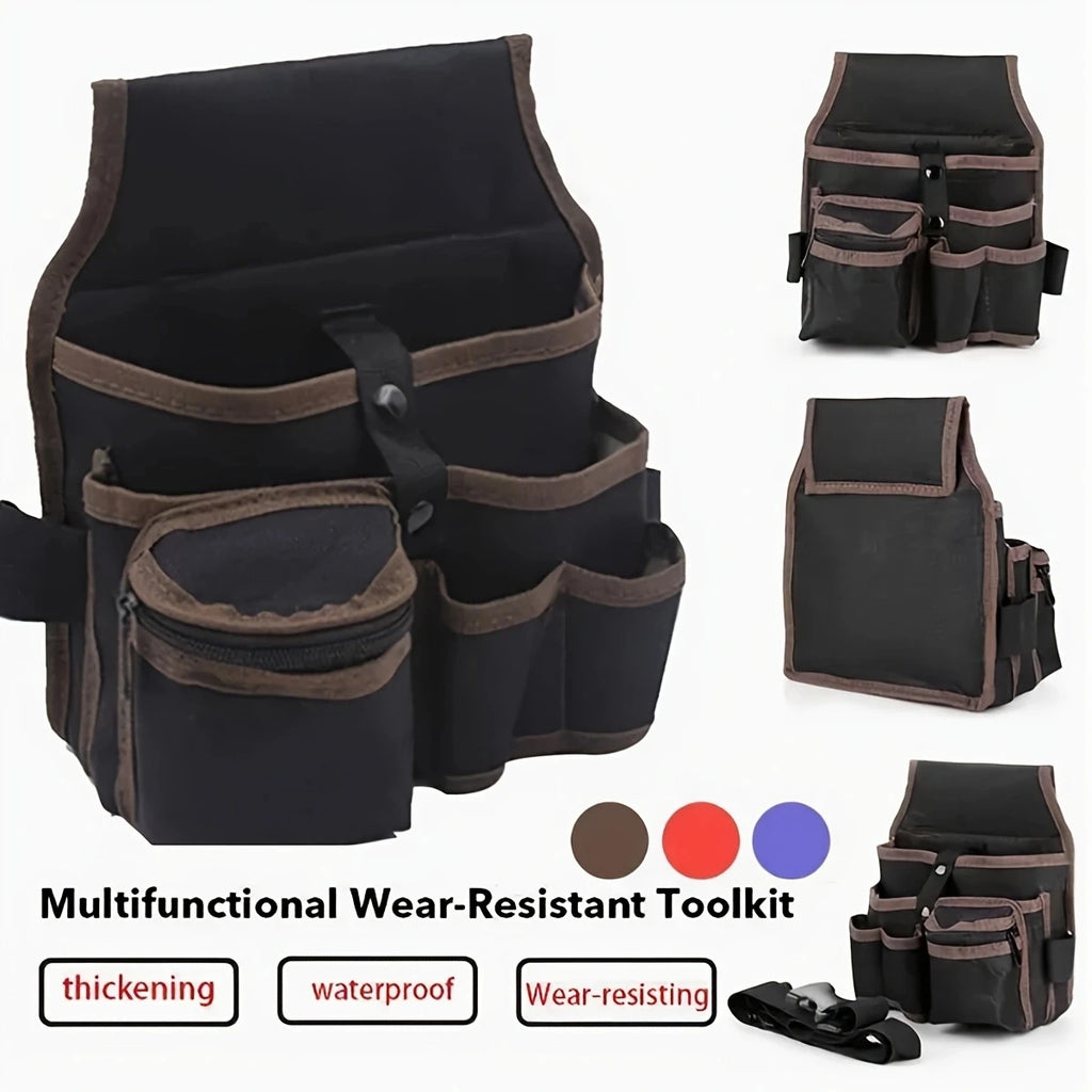 Multi-Pocket Tool Storage Waist Pouch – Utility Belt Organizer for Work