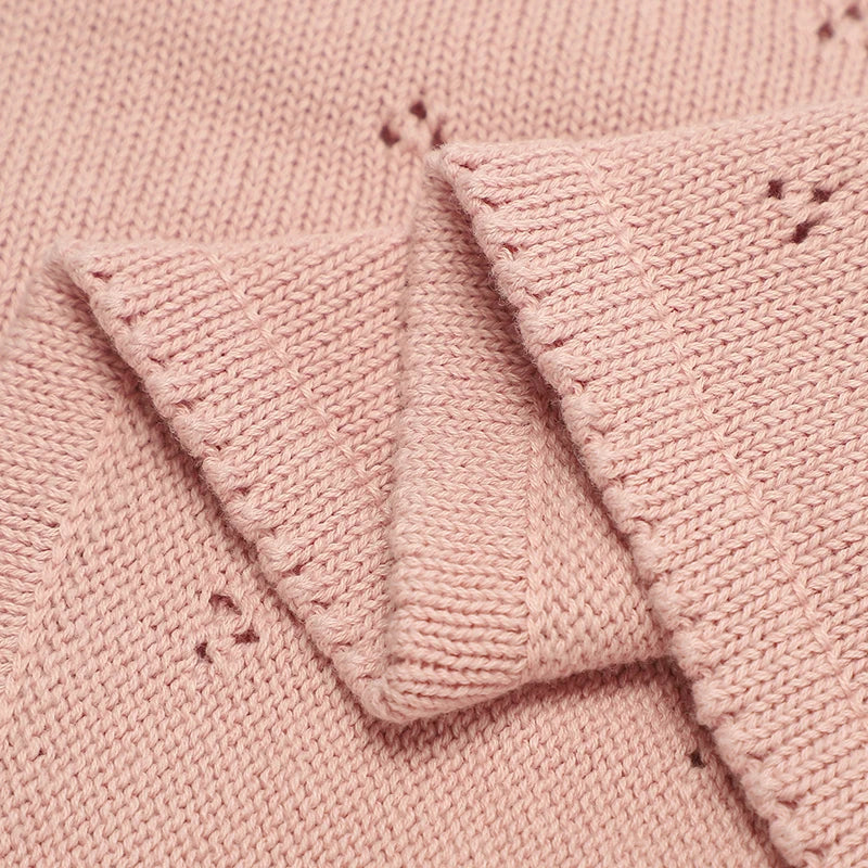 Soft Cotton Knit Baby Blanket – Cozy Newborn & Infant Receiving Blanket
