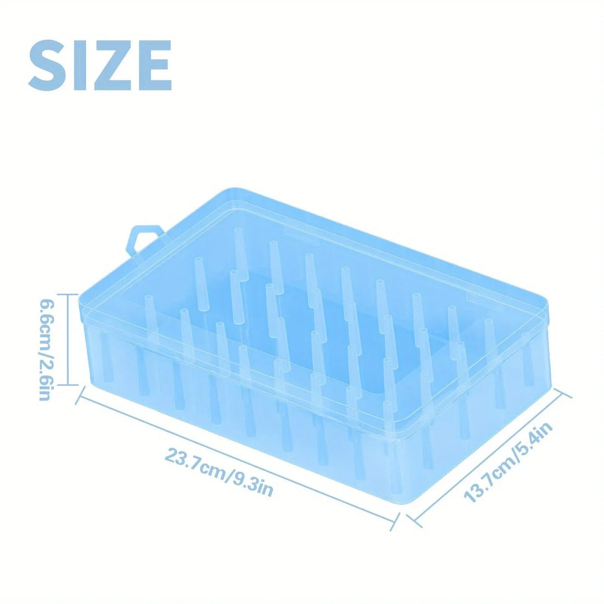 42-Slot Sewing Thread Storage Box – Clear Craft Organizer Case