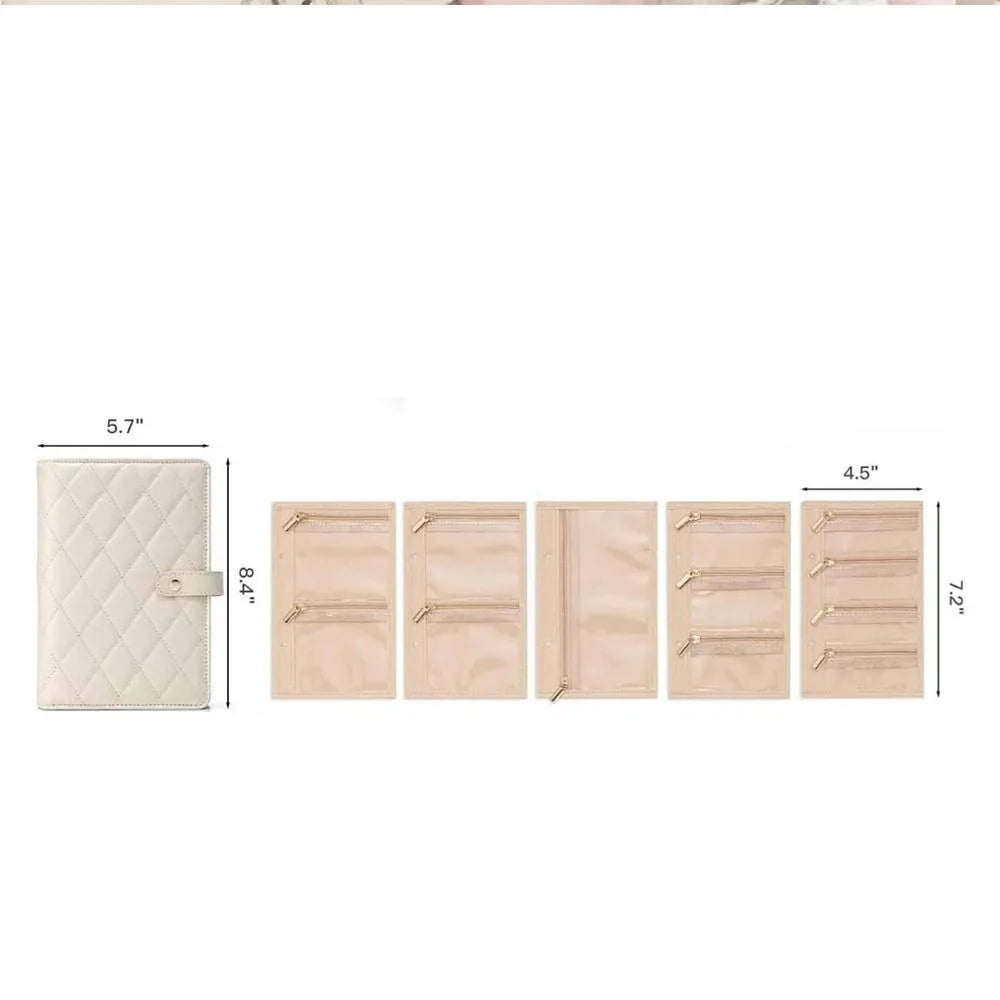 Portable Jewelry Organizer Binder Book